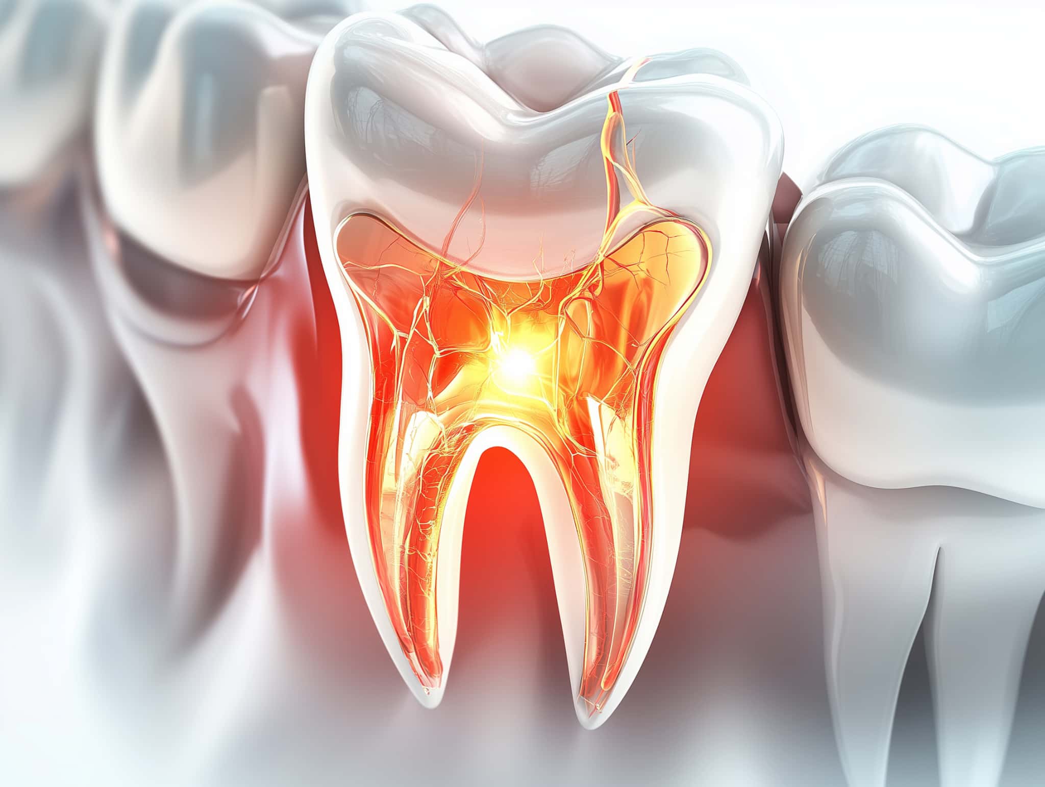 根管治療が必要な歯のイメージ