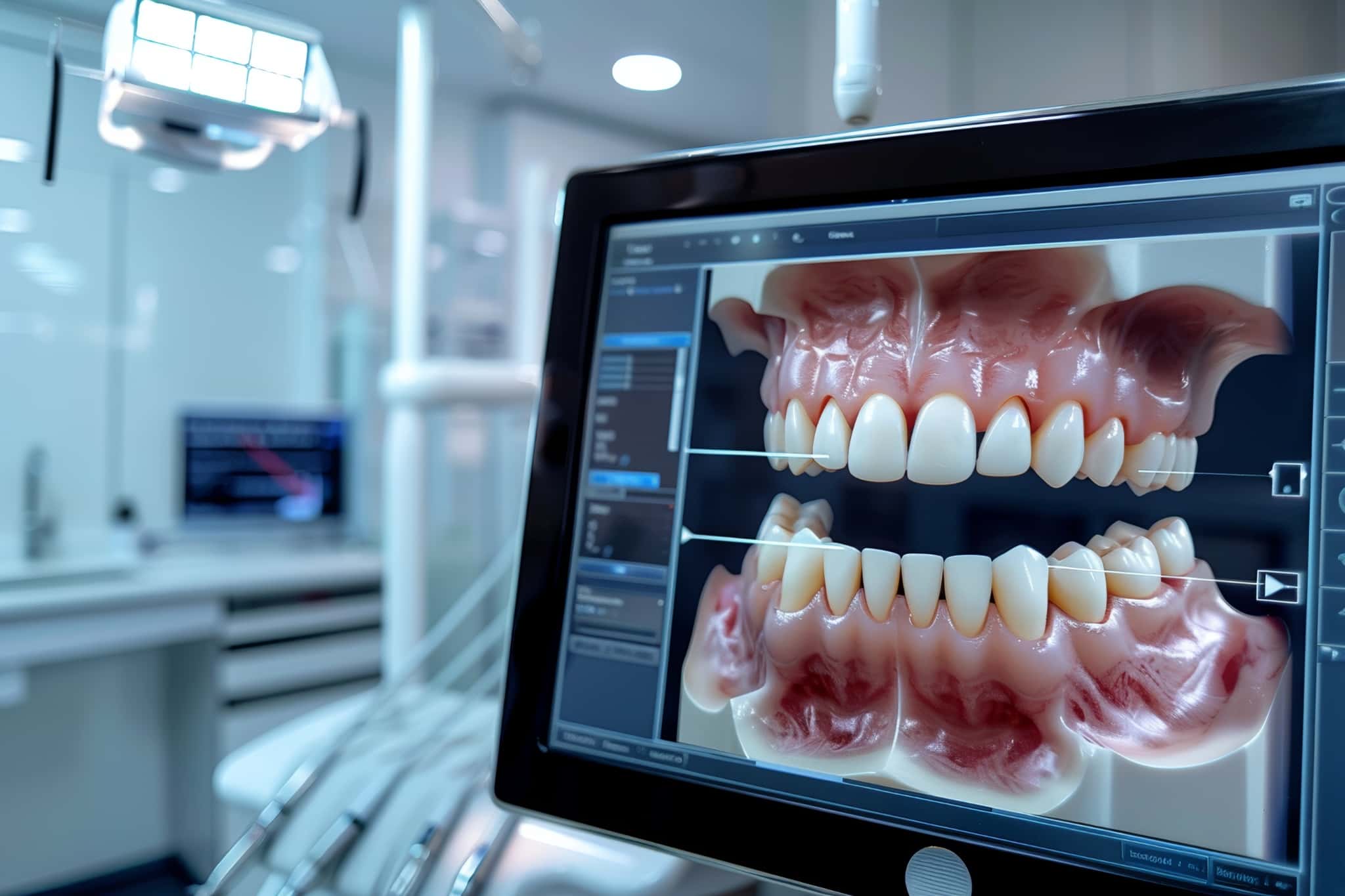 インビザラインの治療で撮影した3Dの歯の画像