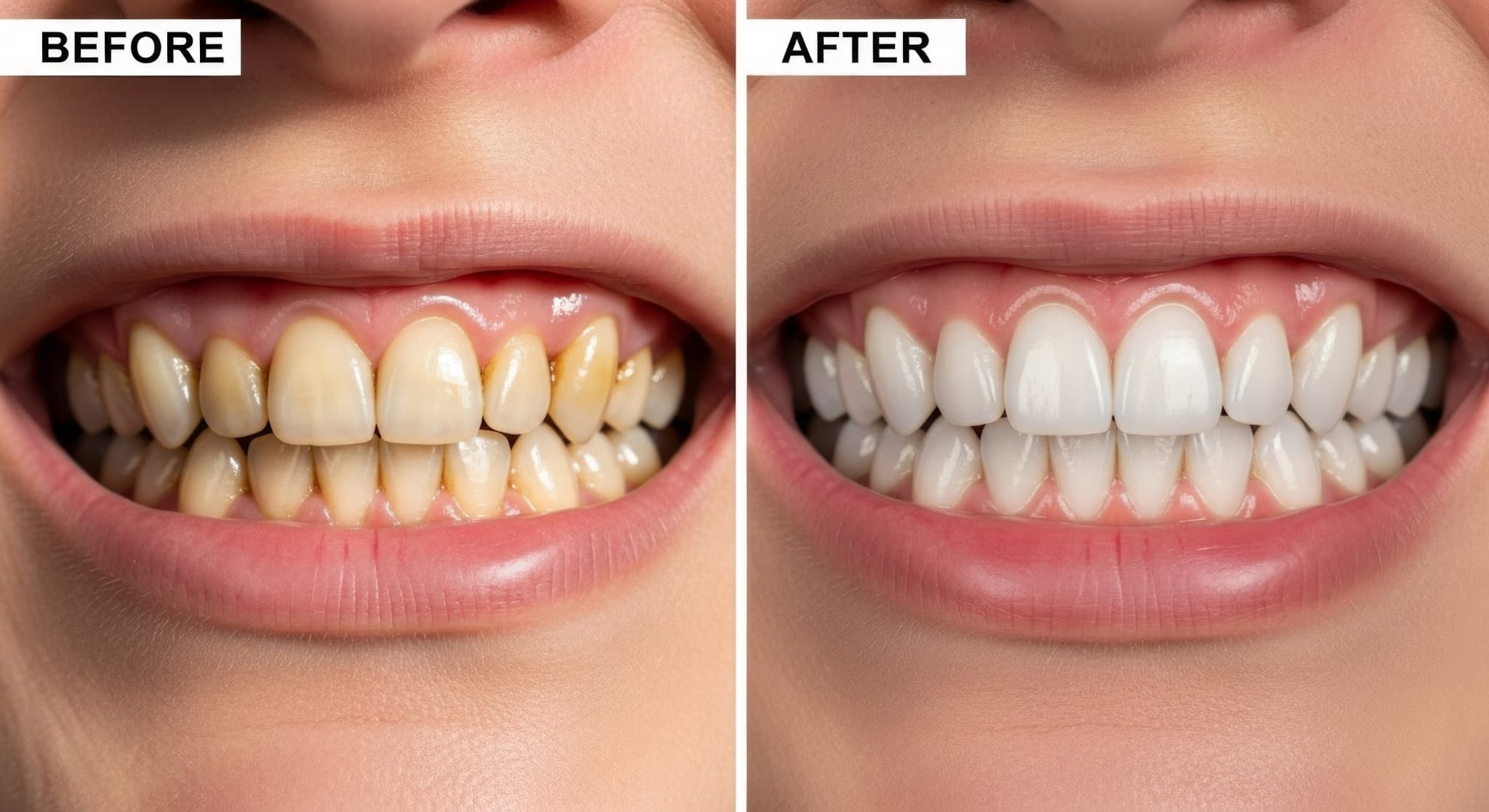ホワイトニングの前後のイメージ