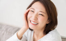 young attractive asian woman relaxing